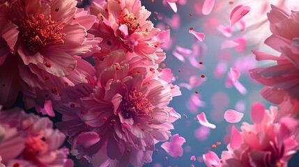 Obraz premium A Beautifully Designed Mother's Day Card Adorned with Flowers
