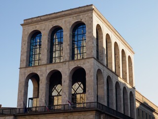 Obraz premium Arengario, historic palace in the Duomo square of Milan, Italy