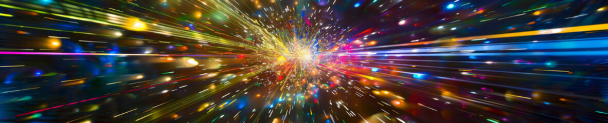 Fototapeta premium A colorful, blurry image of a starburst with many different colors