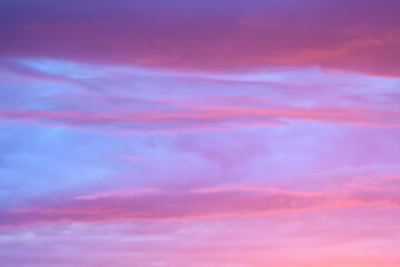 Pink sky with clouds, design element