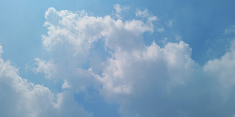 Natural and cloudy fresh blue sky background. Natural sky beautiful blue and white texture...