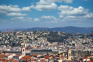 Nice town famous resort cityscape France