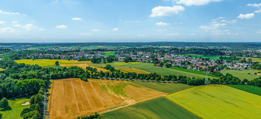 Ausblick auf Steppach in Schwaben westlich von Augsburg