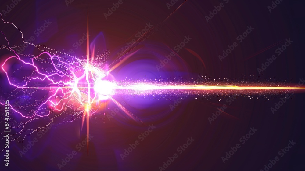 Poster a vibrant collision of energy: a mesmerizing display of light and color in a dynamic explosion