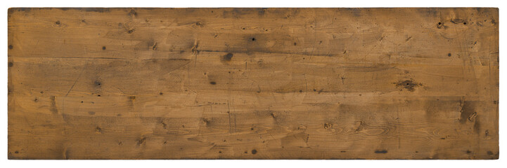 Wooden table surface. Blank top view background with clipping path, work  in carpentry, template...