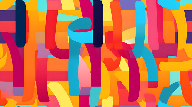 php coding bright and bold geometric shapes design poster background