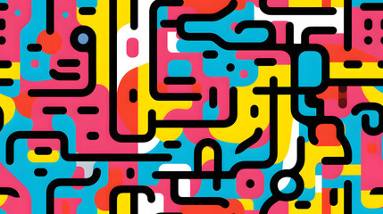 php coding bright and bold geometric shapes design poster background