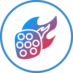 Vector Design Meteorite Icon Style