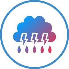 Vector Design Thunderstorm Icon Style