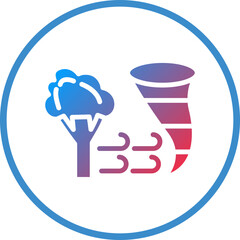 Vector Design Wind Disaster Icon Style