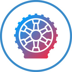 Vector Design Flat Tire Icon Style