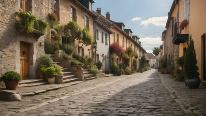 Fototapeta premium Street in the old town. very beautiful very nice you can include this image on your postcard maybe or something like that