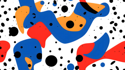 modern abstract graphic with random shapes design poster background