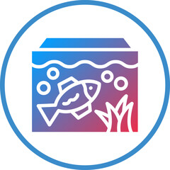 Vector Design Fish Tank Icon Style