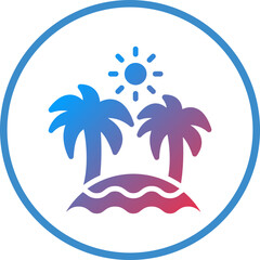 Vector Design Beach Icon Style