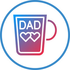 Vector Design DAD Mug Icon Style