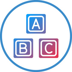 Vector Design ABC Blocks Icon Style