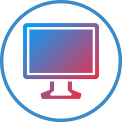 Vector Design TV Screen Icon Style