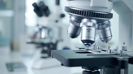 Surgical microscope, with various magnification settings.