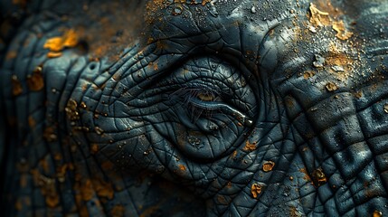 Get up close and personal with the textured hide of an elephant, every wrinkle and crease a testament to a life lived in the wild, rendered in full ultra HD for a truly immersive experience.