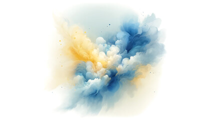 Fototapeta premium summer, blue and yellow spread, invitation card, ad background, graphic design use, overlay