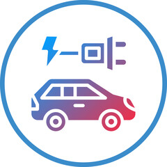 Vector Design Electric Car Icon Style