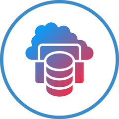 Vector Design Cloud Storage Icon Style
