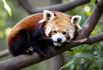 Fototapeta premium The Enigmatic Red Panda: Exploring Asia's Charismatic Carnivore