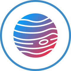 Vector Design Jupiter Icon Style