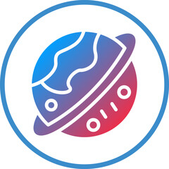 Vector Design Saturn Icon Style