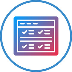 Vector Design Website Checklist Icon Style