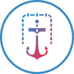 Vector Design Ship Anchor Icon Style