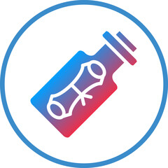 Vector Design Message in a Bottle Icon Style