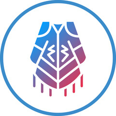 Vector Design Poncho Icon Style