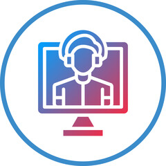 Vector Design Online Service Icon Style