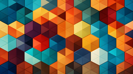 symmetrical geometric shapes design poster background