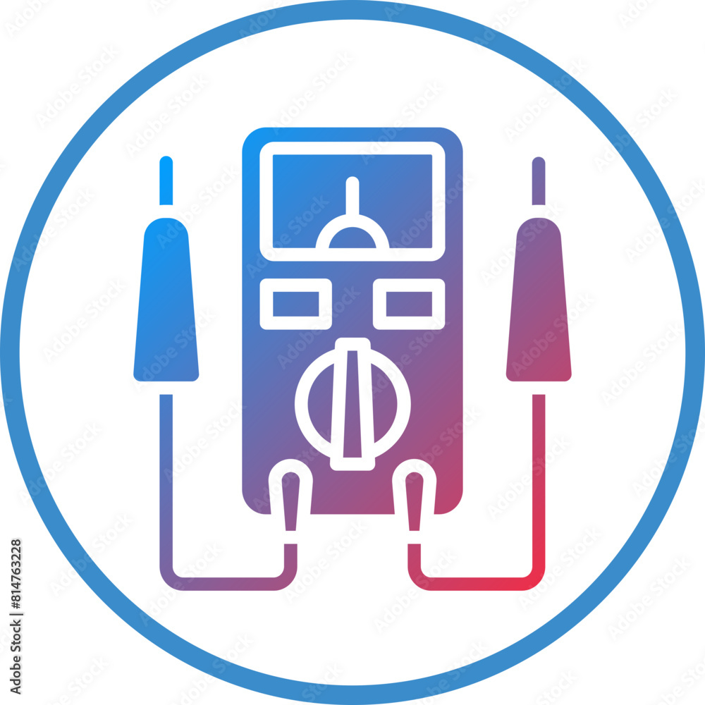 Poster vector design tester machine icon style