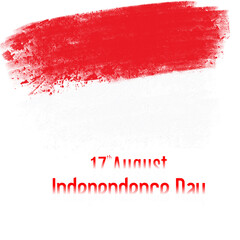 indonesian independence day greeting card with a transparent background