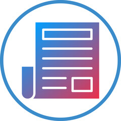 Vector Design Newspaper Icon Style