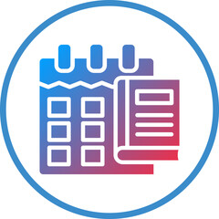 Vector Design Library Calendar Icon Style