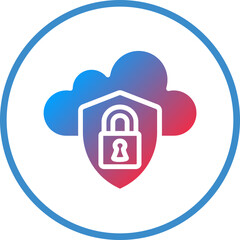 Vector Design Cloud Security Icon Style