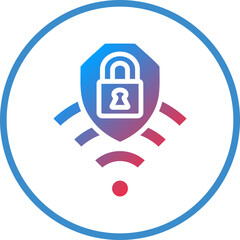 Vector Design Wifi Security Icon Style