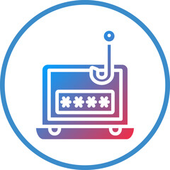 Vector Design Password Phishing Icon Style