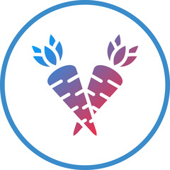 Vector Design Carrots Icon Style
