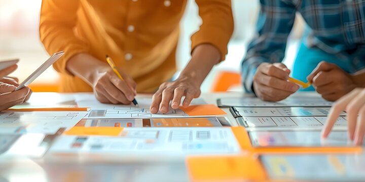 Team of developers coding mobile apps for iOS and Android platforms. Concept Mobile Development, iOS Apps, Android Apps, Coding, Development Team