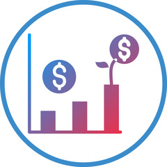 Vector Design Business Growth Icon Style