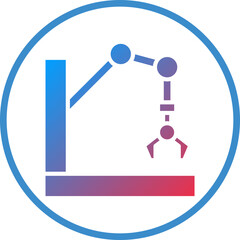 Vector Design Robot Arm Icon Style