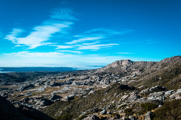 landscape with blue sky