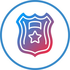 Vector Design Police Badge Icon Style