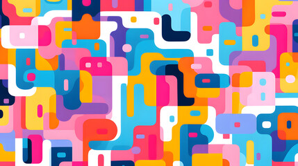 abstract block colorful playful pattern geometric shapes design poster background